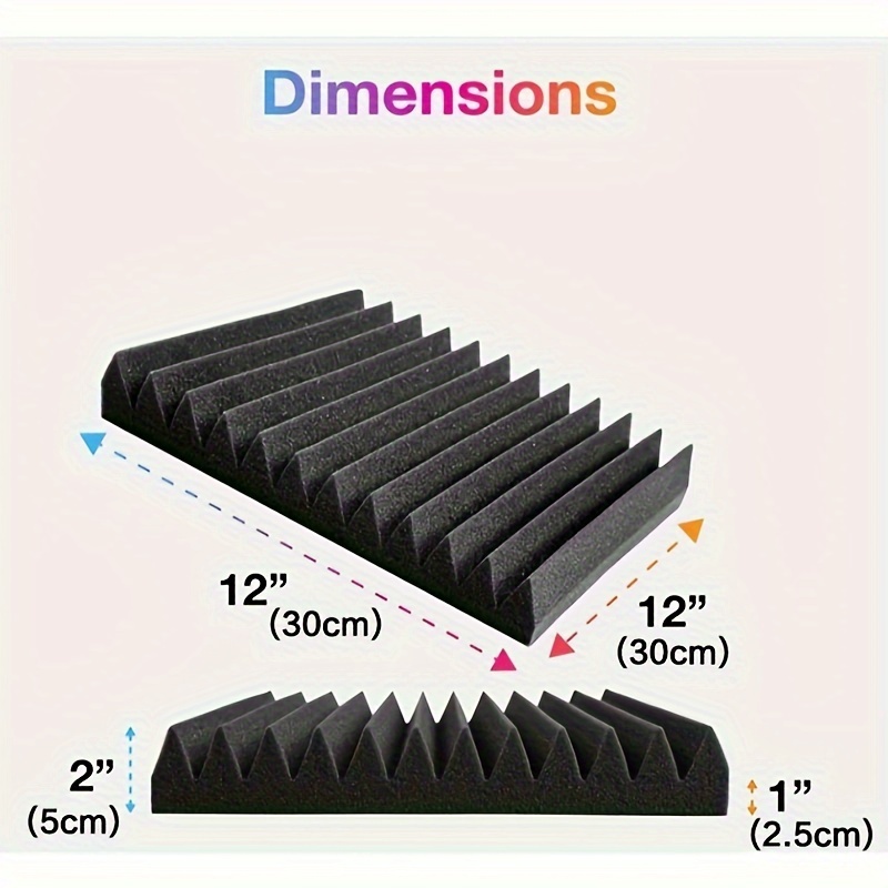 12pcs Paneles Espuma Acústica Autoadhesivos Paneles Pared - Temu Chile