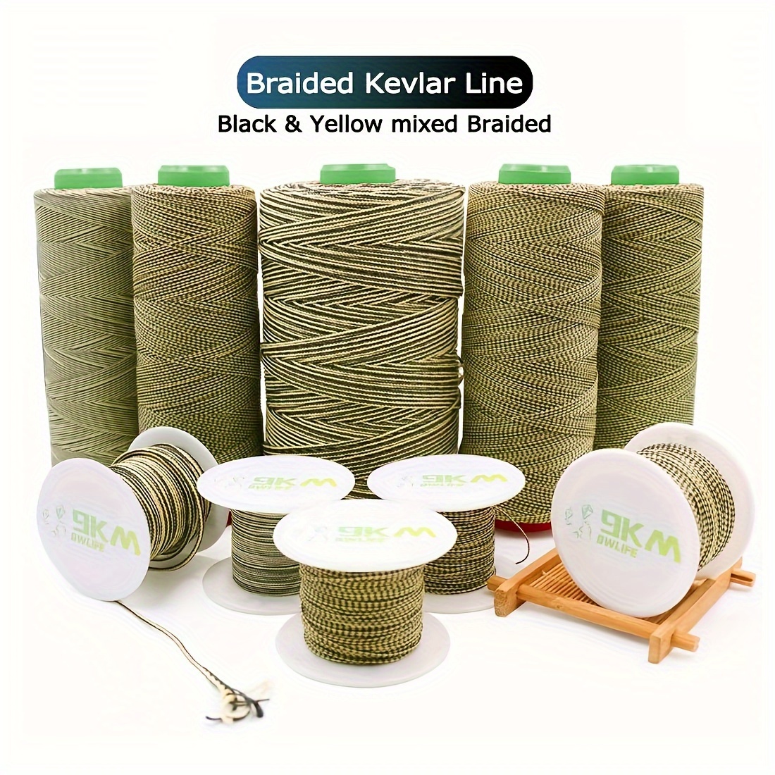 Braided Kevlar Line Fishing Assist Line Kite String Made with Kevlar  40lb-1500lb