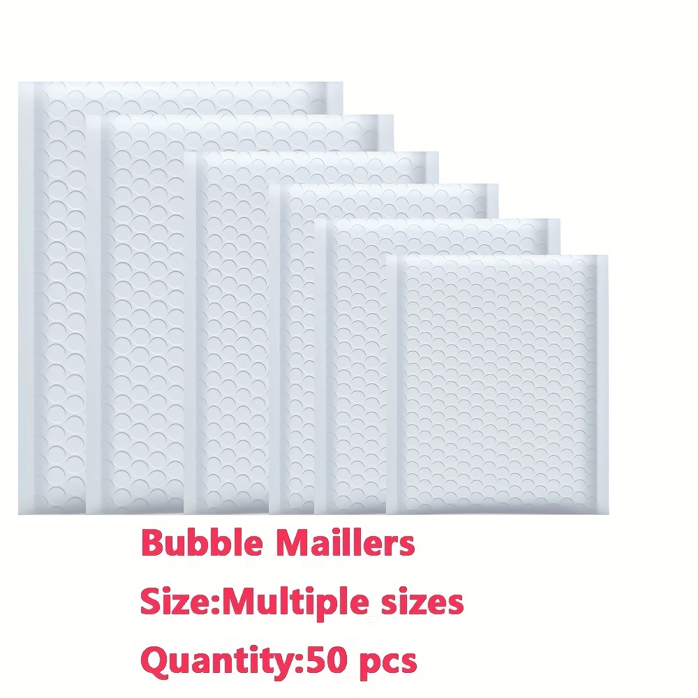 50pcs Kraft Papier Bulle Enveloppes Courriers Rembourrés Enveloppe