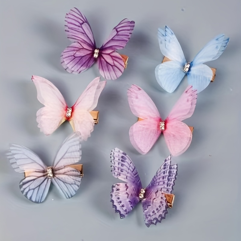 6 Pieces Butterfly Hair Clips Butterfly Hair Claw Clips Small
