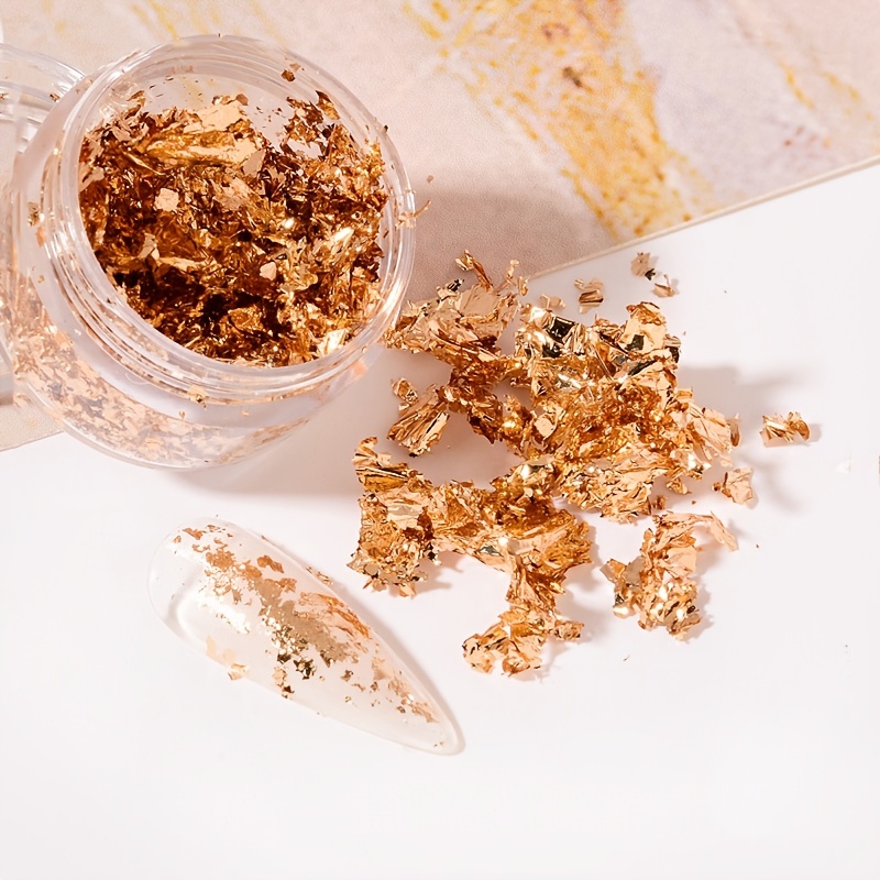 3g/bottle Imitation Gold Leaf Flakes Gold Silver Copper Foil Fragments For  DIY Crafts Supplies Nail Painting Gilding Arts Craft