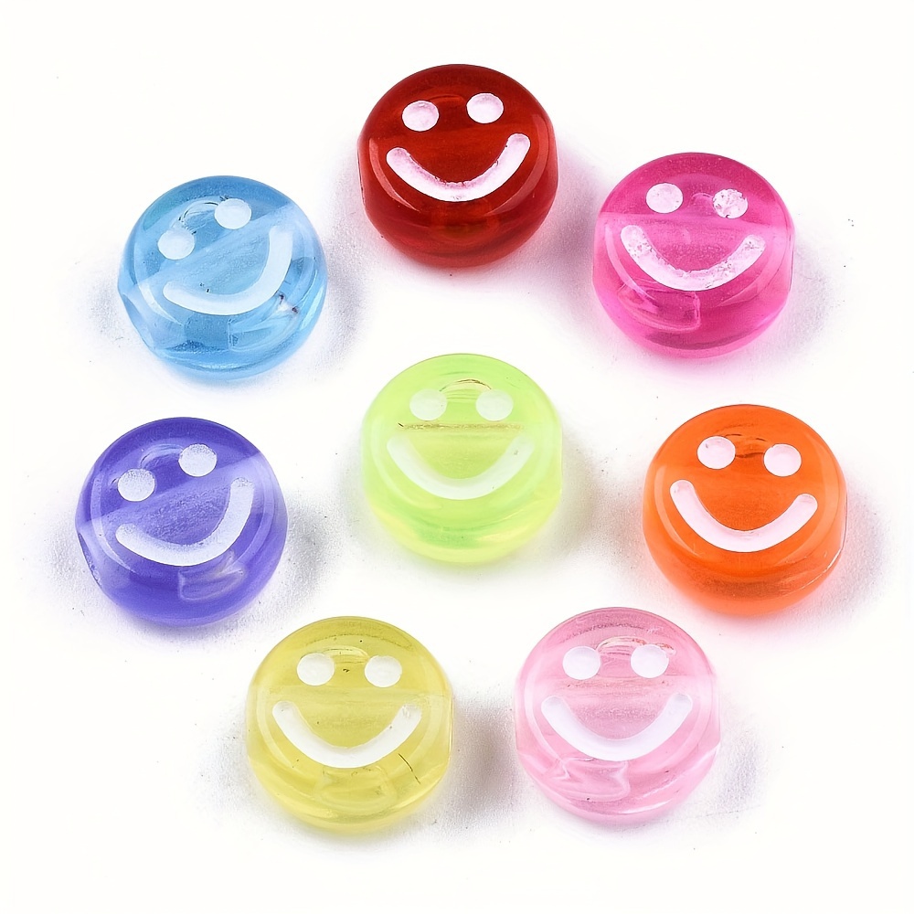 20pcs Wooden Smile Face Round Beads, Large Hole Beads, Spacer Beads For  Crafts DIY Decoration Jewelry Making