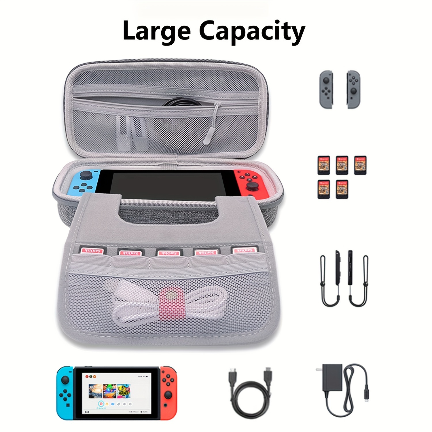 carrying case for nintendo switch switch oled model hard shell protective case travel bag for switch console details 6