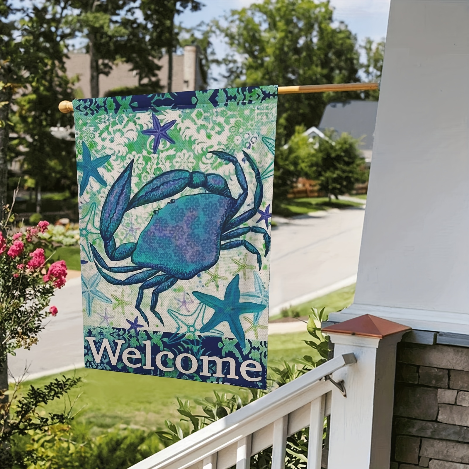 Garden Flags 12x18 Double Sided Yard Flags Waterproof Garden Flags for  Outside, Green Fish Starfish Coral Ocean Animal : : Patio, Lawn &  Garden