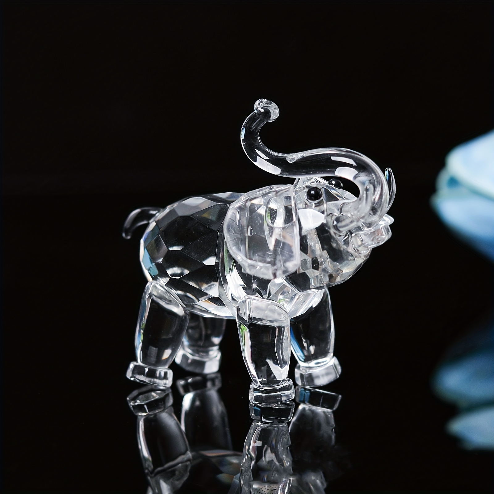 Figura Elefante Bonita Cristal Colección Adornos Cristal - Temu Chile