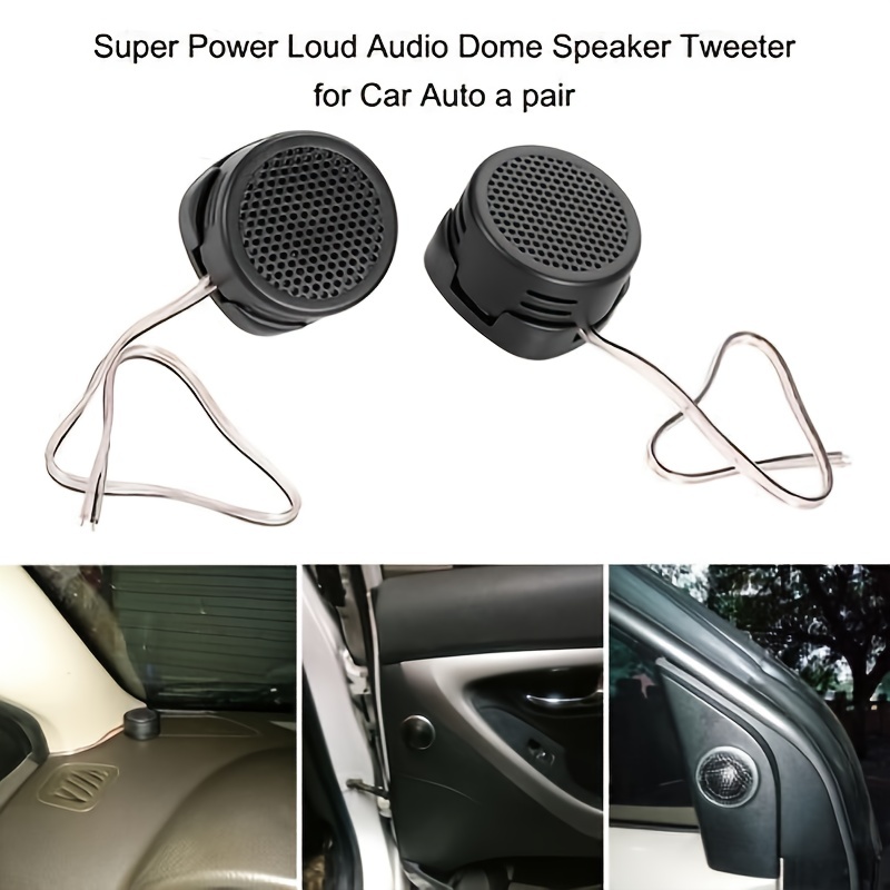 2 unids mini altavoz portátil de tweeter de coche 12 V 500 W de alta  potencia fuerte sonido claro universal para altavoz de coche domo tweeter  altavoz