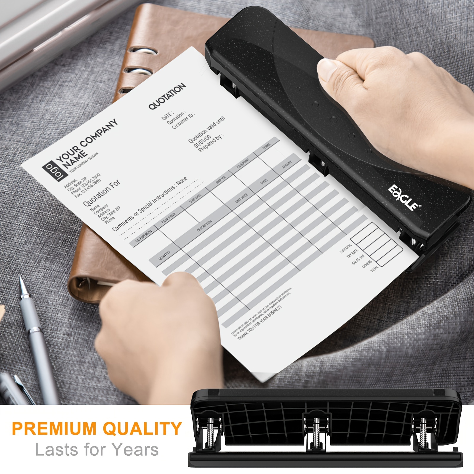 Eagle 3 Hole Punch Portable Ring Binder 3 Hole Punch Paper - Temu