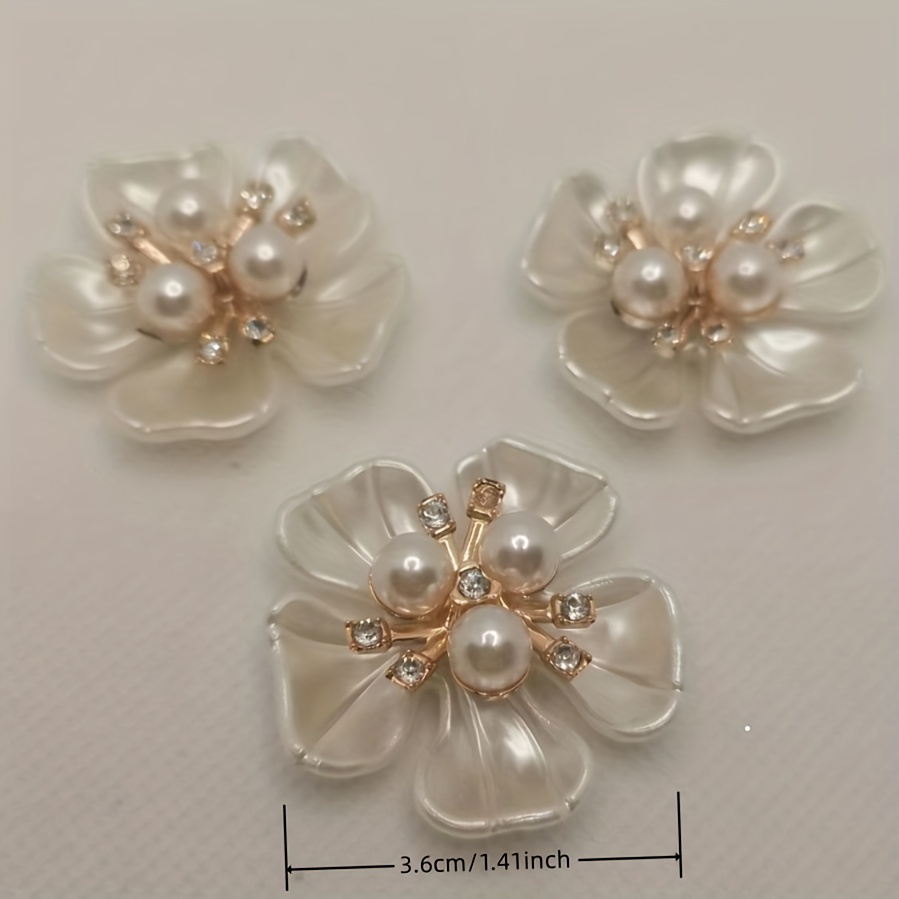 Colorful Magnolia Flower Charms Inlaid Rhinestones Faux - Temu