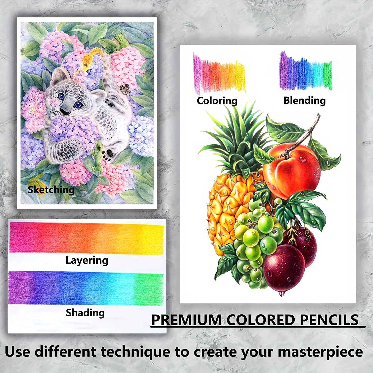 Lápices Colores Profesionales Kalour Juego 300 Colores - Temu