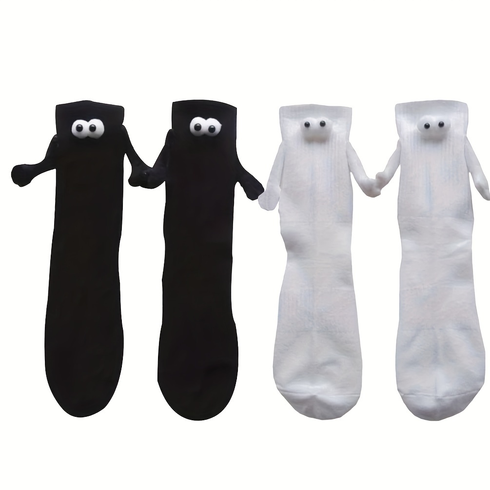 Couple Holding Hands Sweat-absorbing Cotton Socks