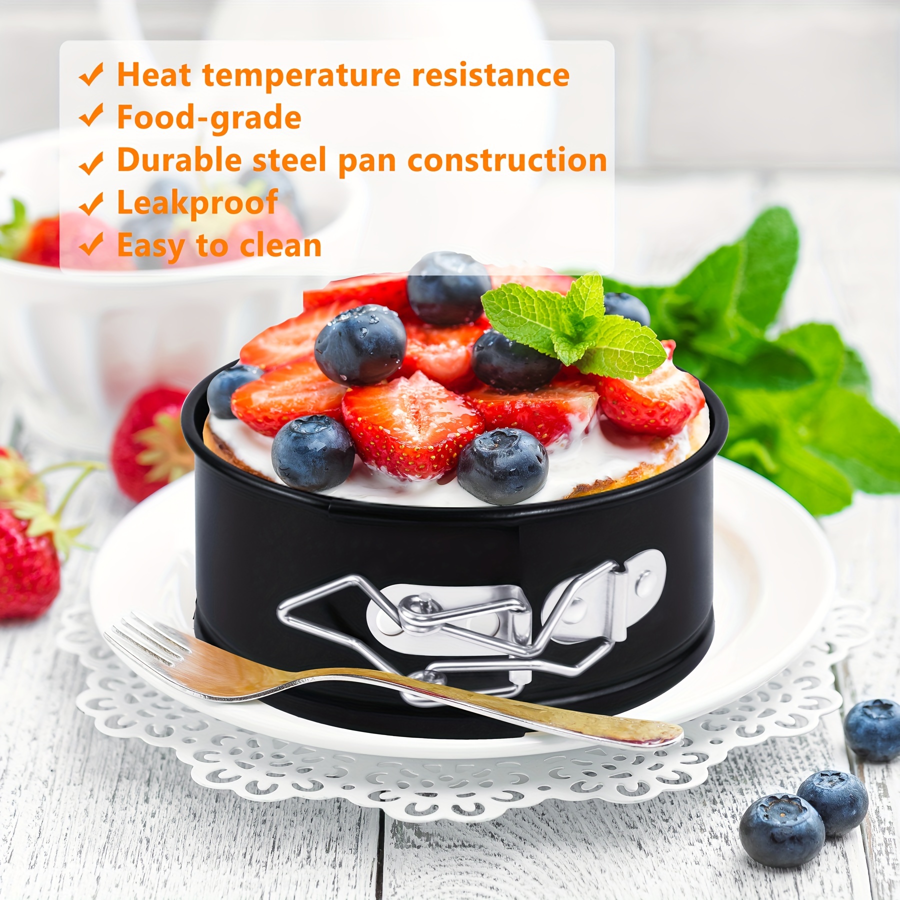Springform Pan - Nonstick Cheesecake Pan with Removable Bottom