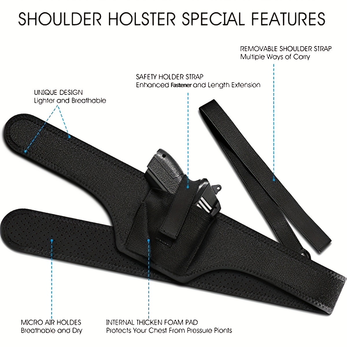 Tactical Concealment Shoulder Holster Hunting Universal Underarm