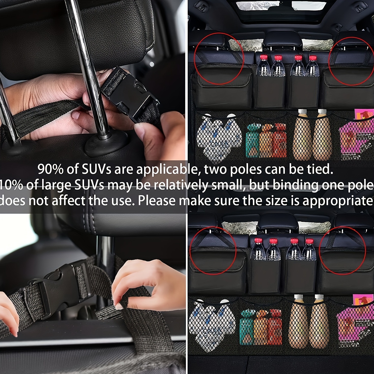 Car Trunk Hanging Organizer with 8 Large Storage Bags