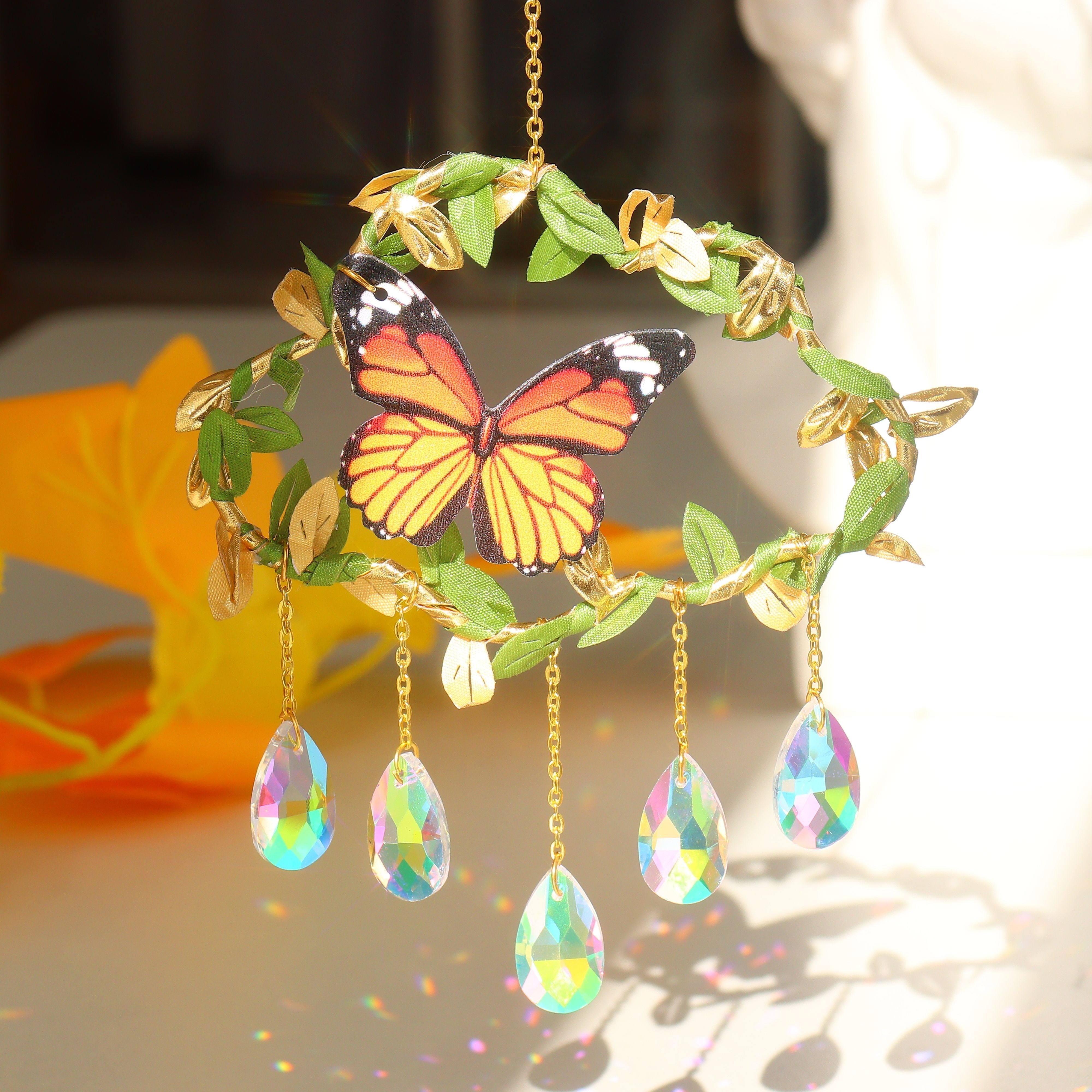 Attrape soleil Cristal et Papillon - BUTTERFLY
