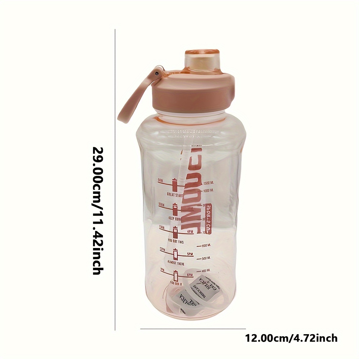 Large Transparent Flip-Top Water Bottle