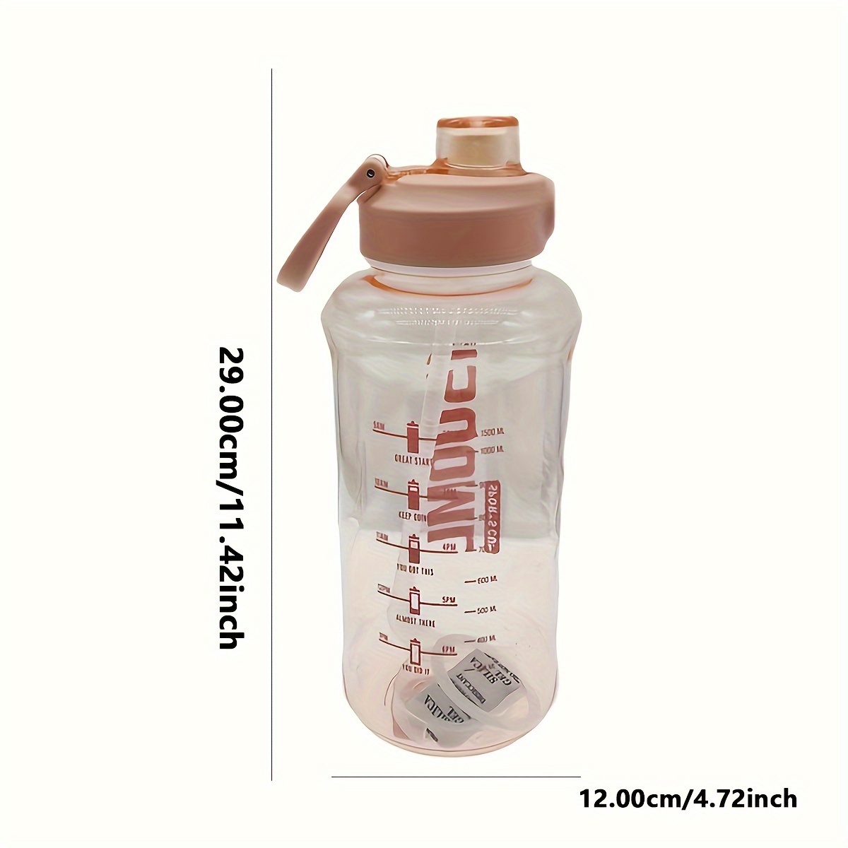 2000ml Large Capacity Plastic Straw Water Cup Sports Water Bottle