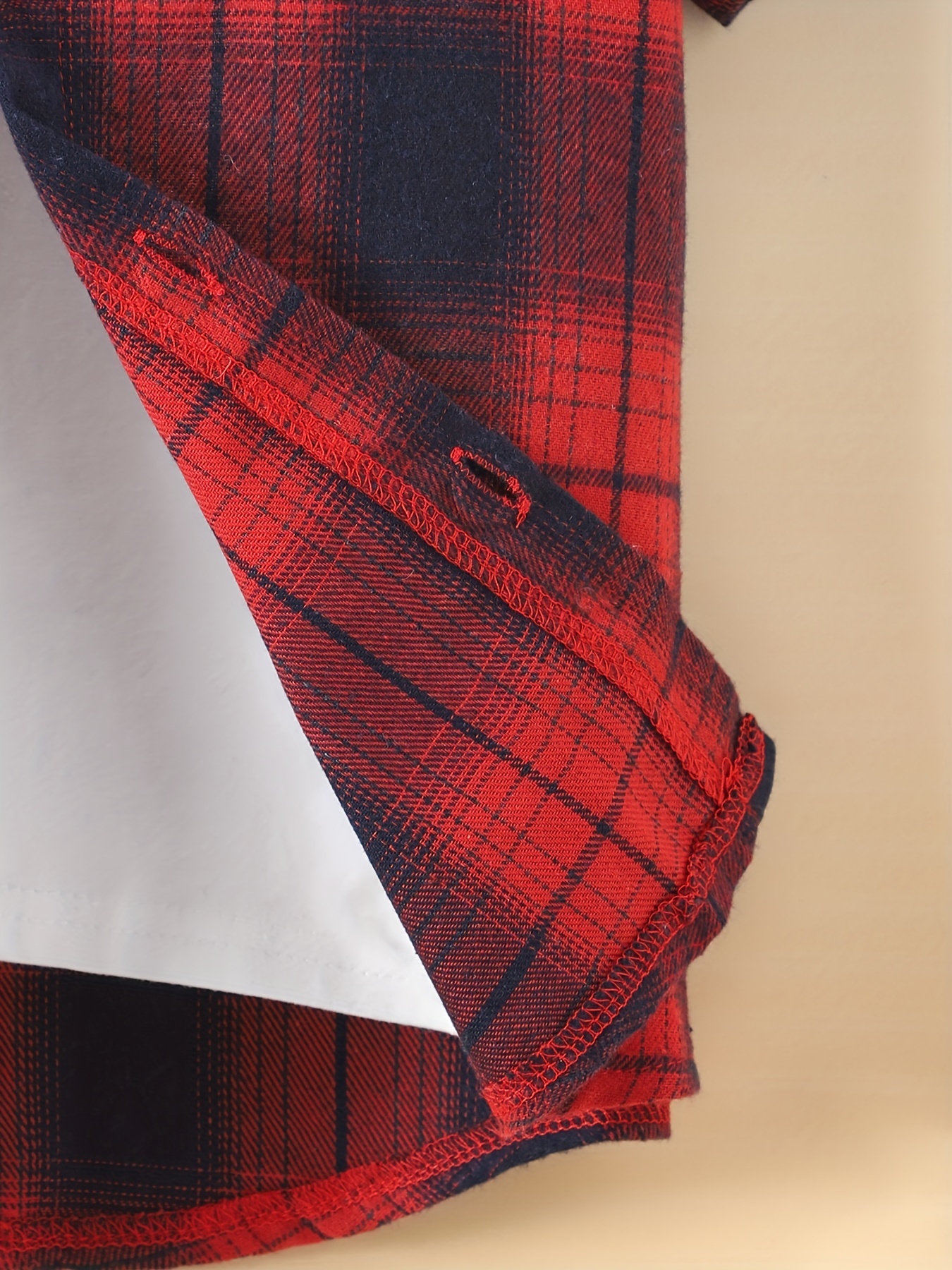Plaid Hooded Top Short Sleeve Shirt for Boys
