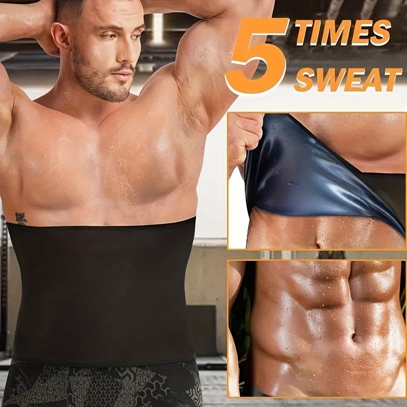 Waist Trimmer For Men, Sauna Waist Trainer Slimming Sweat Belt Workout  Stomach Shaper, Neoprene-Free Waist Cincher