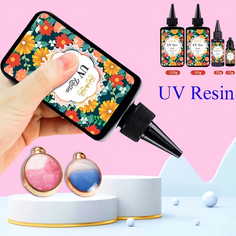 UV Resin Glue - DIY Solar Cure Sunlight Activated Jewelry Quick Drying Gel  Tool