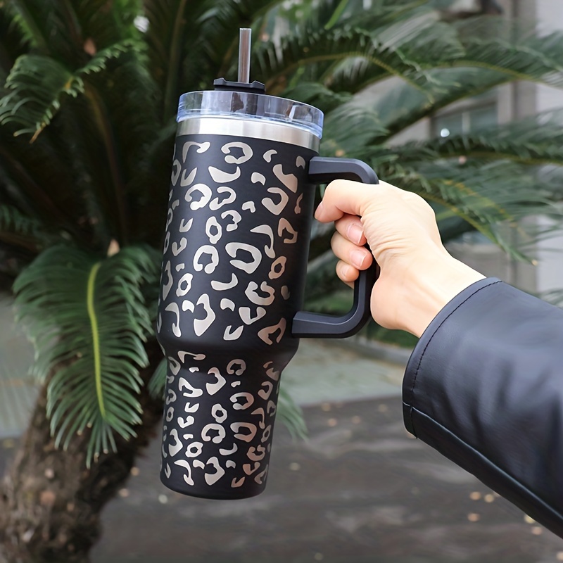 Double-layer Insulated Stainless Steel Tumbler With Handle And Straw -  Perfect For Outdoor Activities, Travel, And Camping - Keeps Drinks Cold For  Hours - Temu