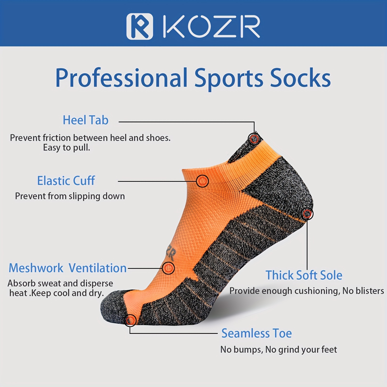 Non slip Athletic Ankle Socks Low Cut Breathable Moisture - Temu