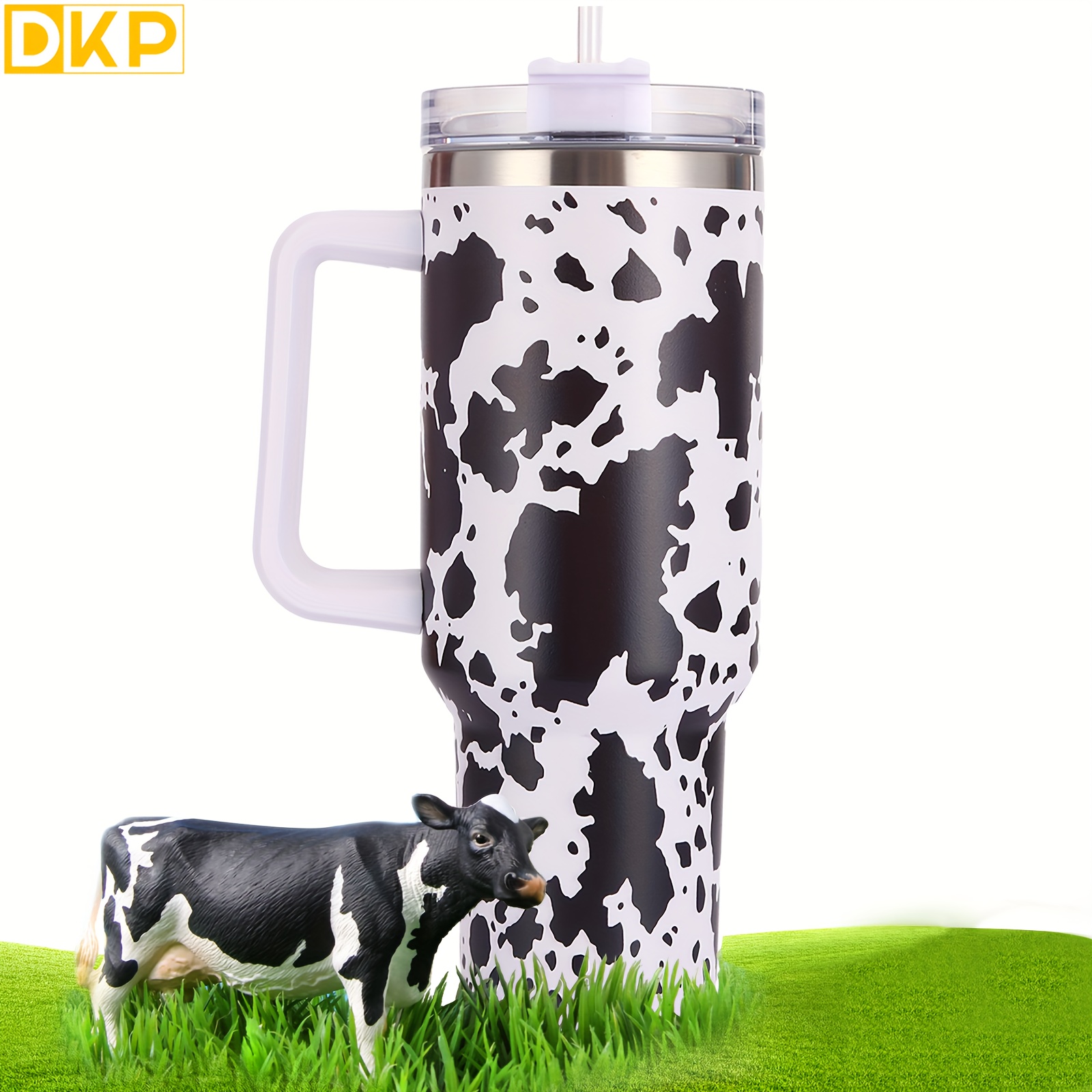 Cow Print Tumbler,Cow skinny Tumbler with lid and Straw ,Cow Coffee Travel  Mug Cup,Cow Gifts for Women-20oz Travel Coffee Tumbler - Birthday Christmas  Gift Idea for Cow Lovers 