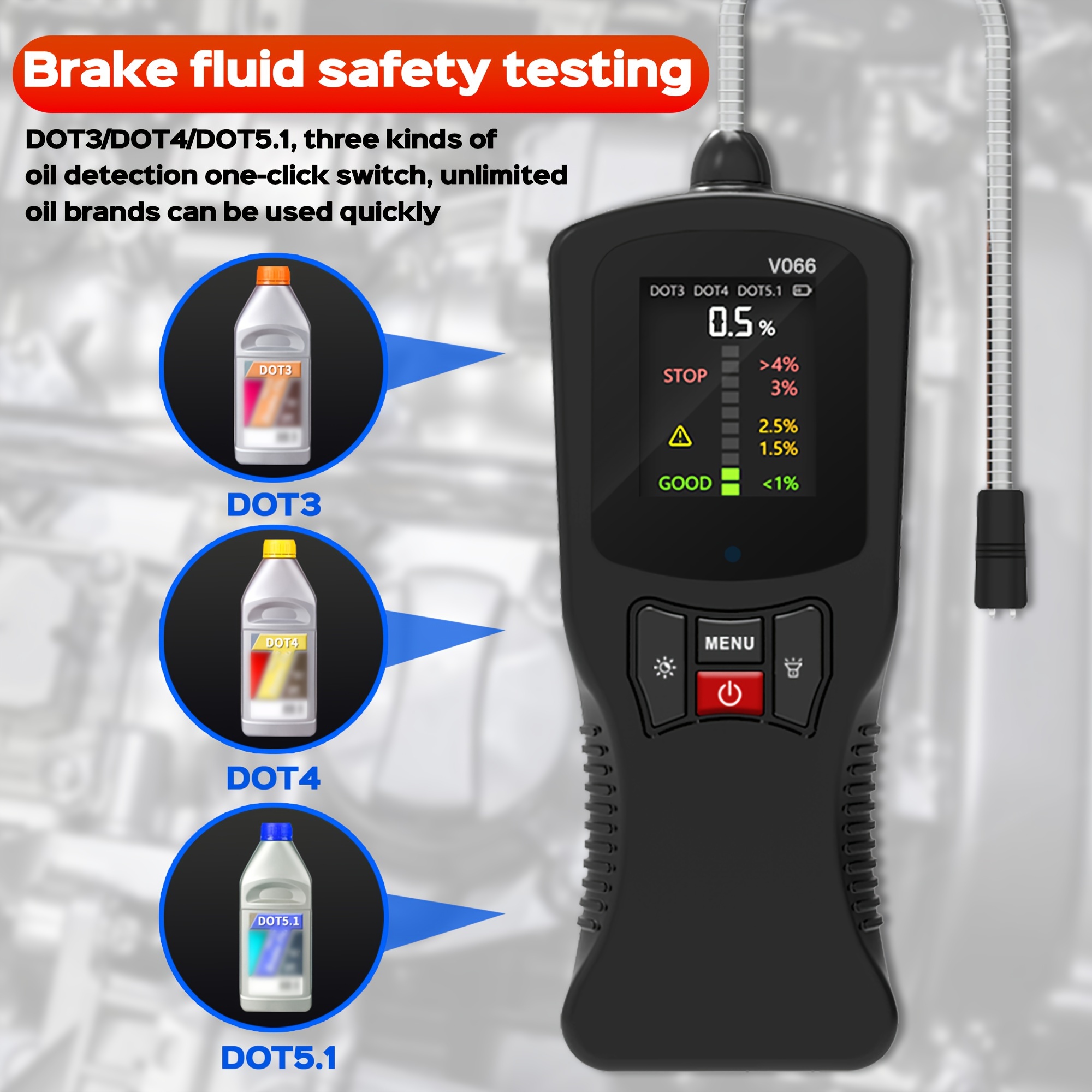 Brake fluid tester led meter dot 3 4 5, CATEGORIES \ Tools \ Measuring