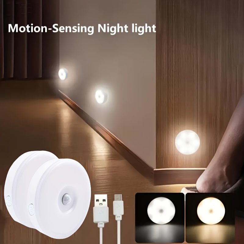 3pcs Luz Sensor Movimiento Luz Nocturna Led Inalámbrica - Temu