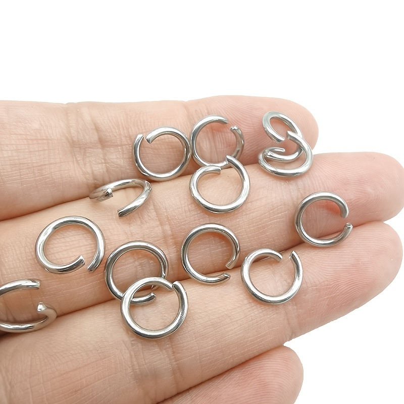 30-100Pcs/Lot Stainless Steel Open Oval Jump Rings Chainmail Link Wire for  Jewelry Findings 7
