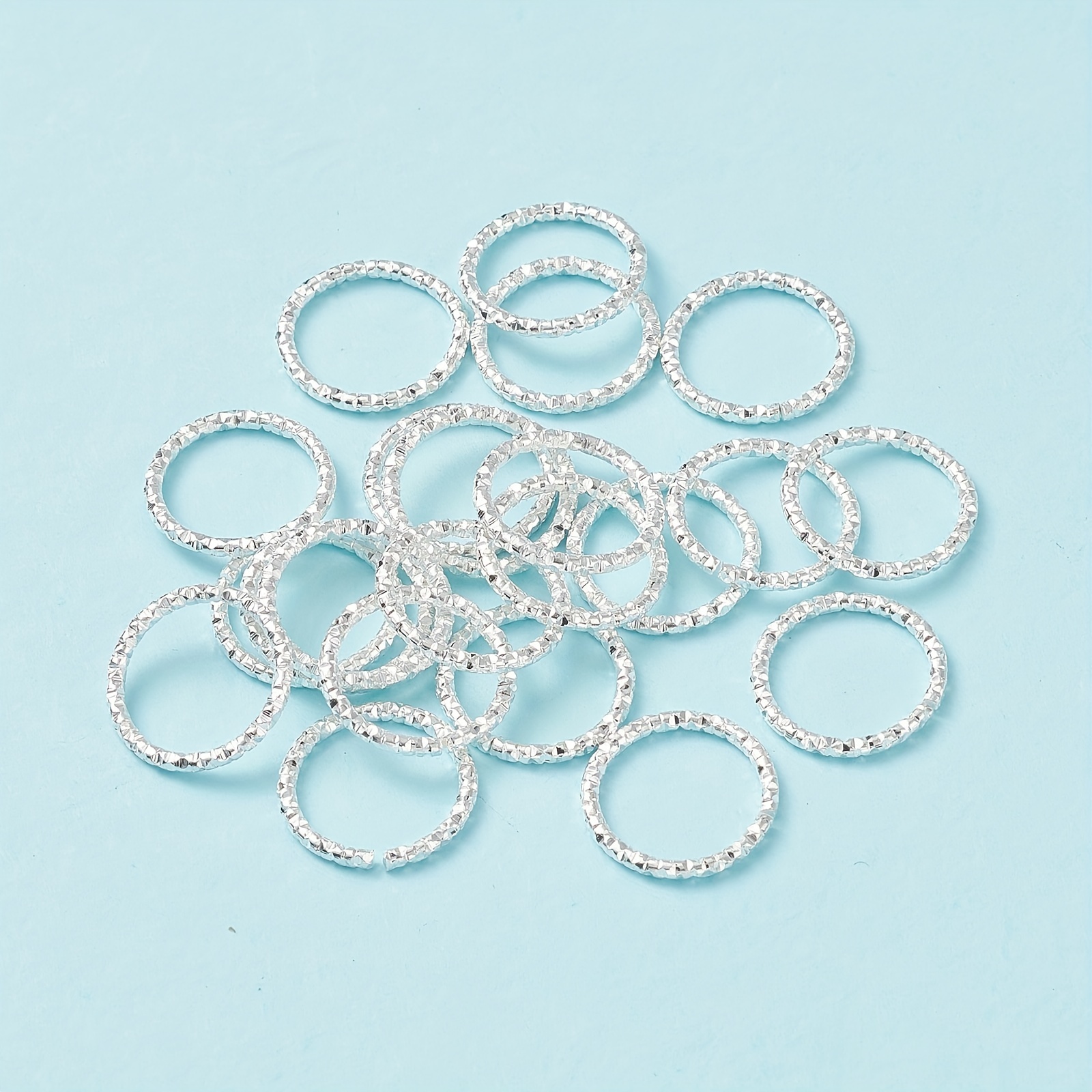 50PCS 14k Gold Filled Twisted Open Jump Rings for Jewelry Making