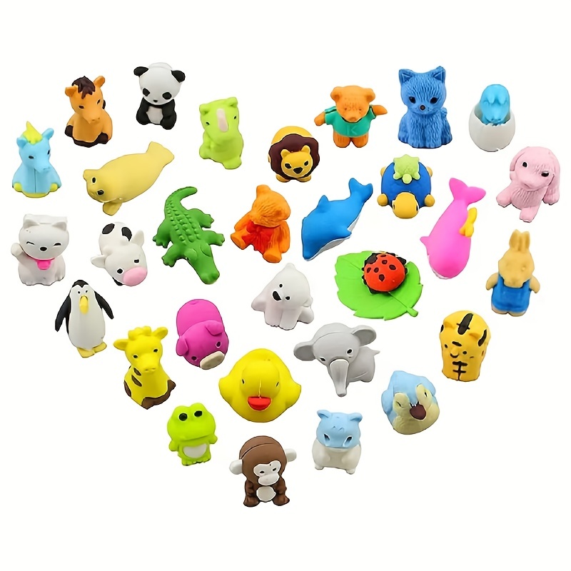 Animal Erasers Bulk Mini Pencil Erasers Puzzle Erasers For Party Favors