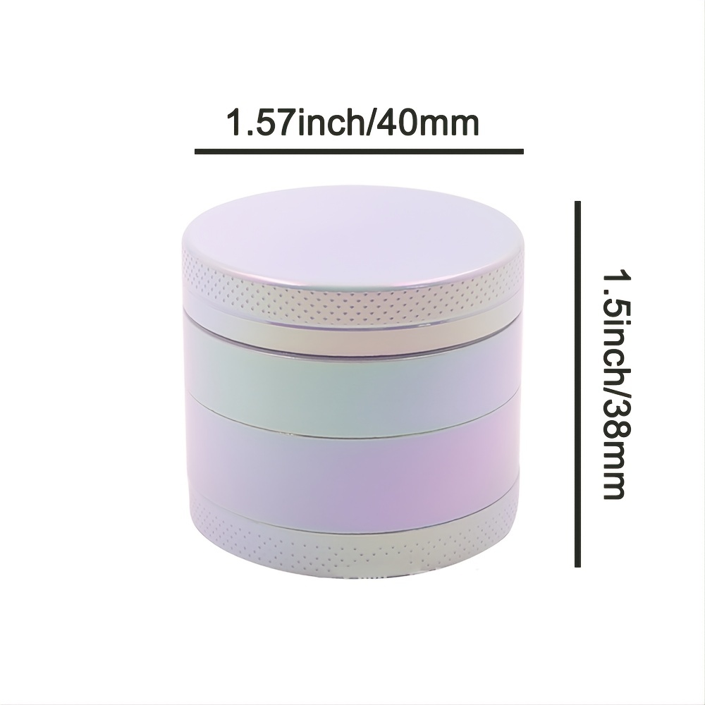 White Rainbow 4 layer Iridescent Herb Grinder Tobacco - Temu