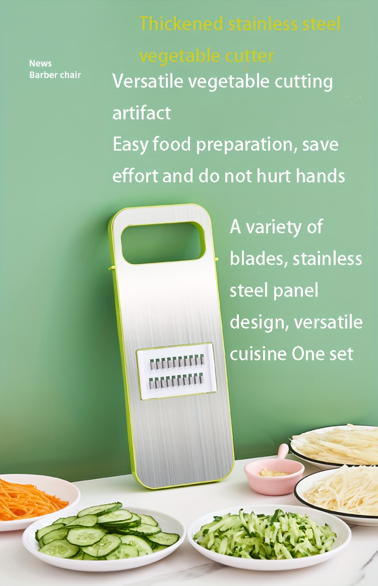 1 Set Kitchen Vegetable Cutting Artifact, Multifunctional Kitchen Grater,  Stainless Steel Potato Slicer Shredder