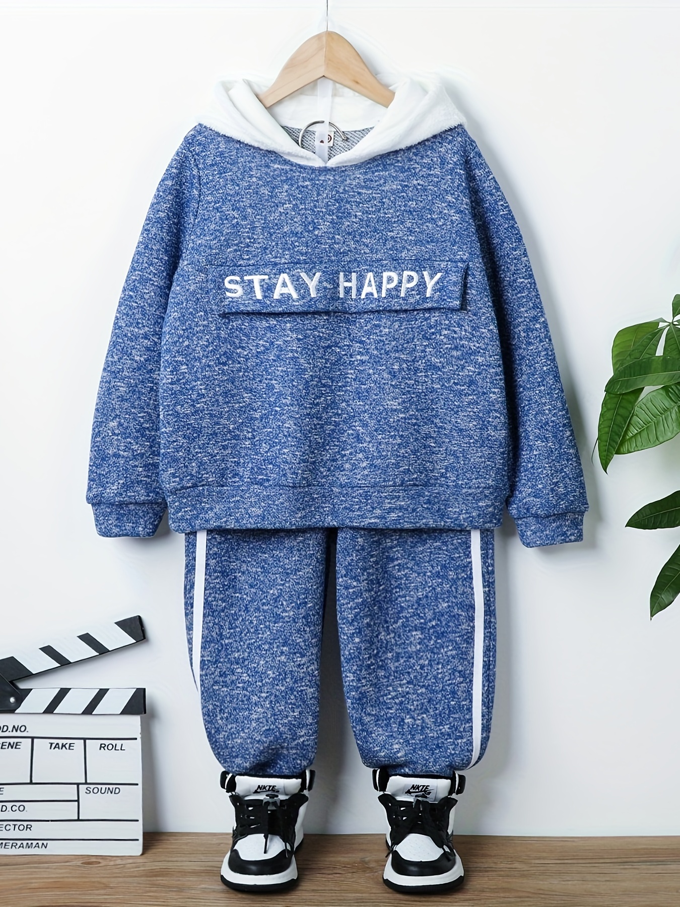 Kid's 2pcs Hoodie & Sweatpants Set, Letter Print Long Sleeve Top, Casual  Outfits, Boy's Clothes For Spring Fall