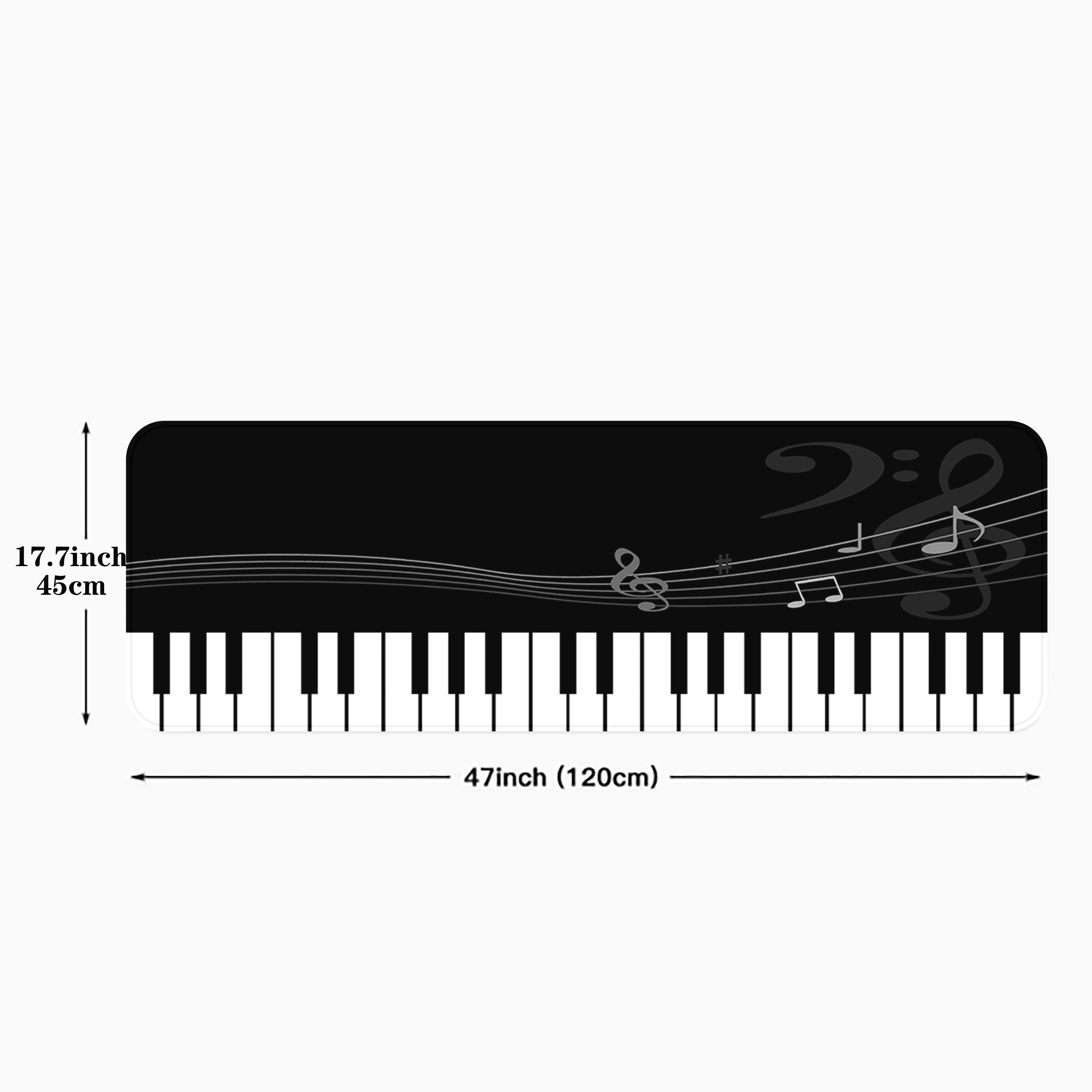 1pc Modern Piano Block Rendering Printing Sponge Kitchen Mat,Quick