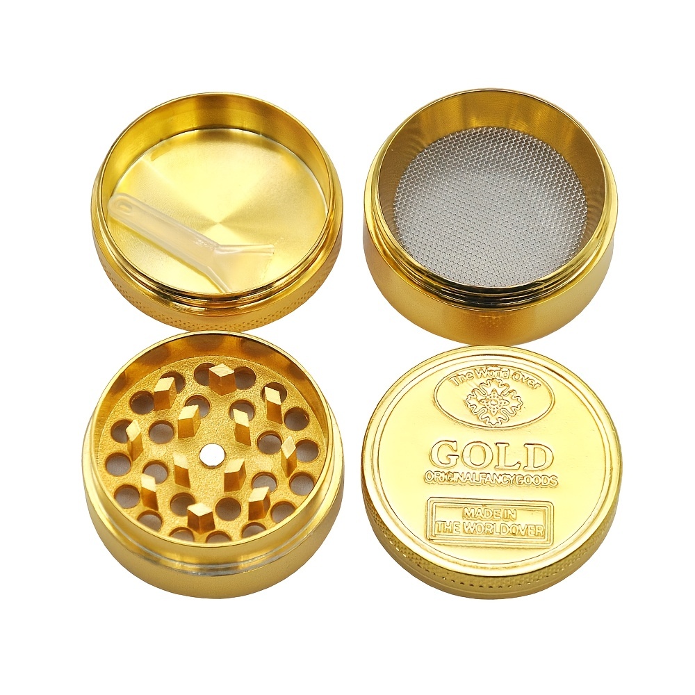 Grinder Alloy Herbal Herb Tobacco Grinder Smoking Accessories Gold Smoke  Cutter