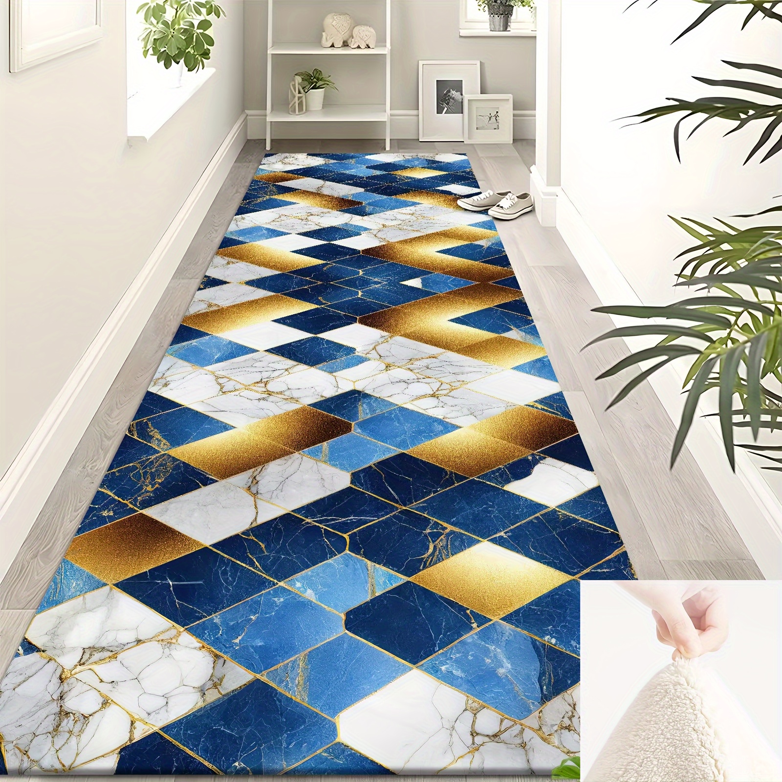 Modern Simple Hallway Rug Extra Long Washable Strip Rug - Temu