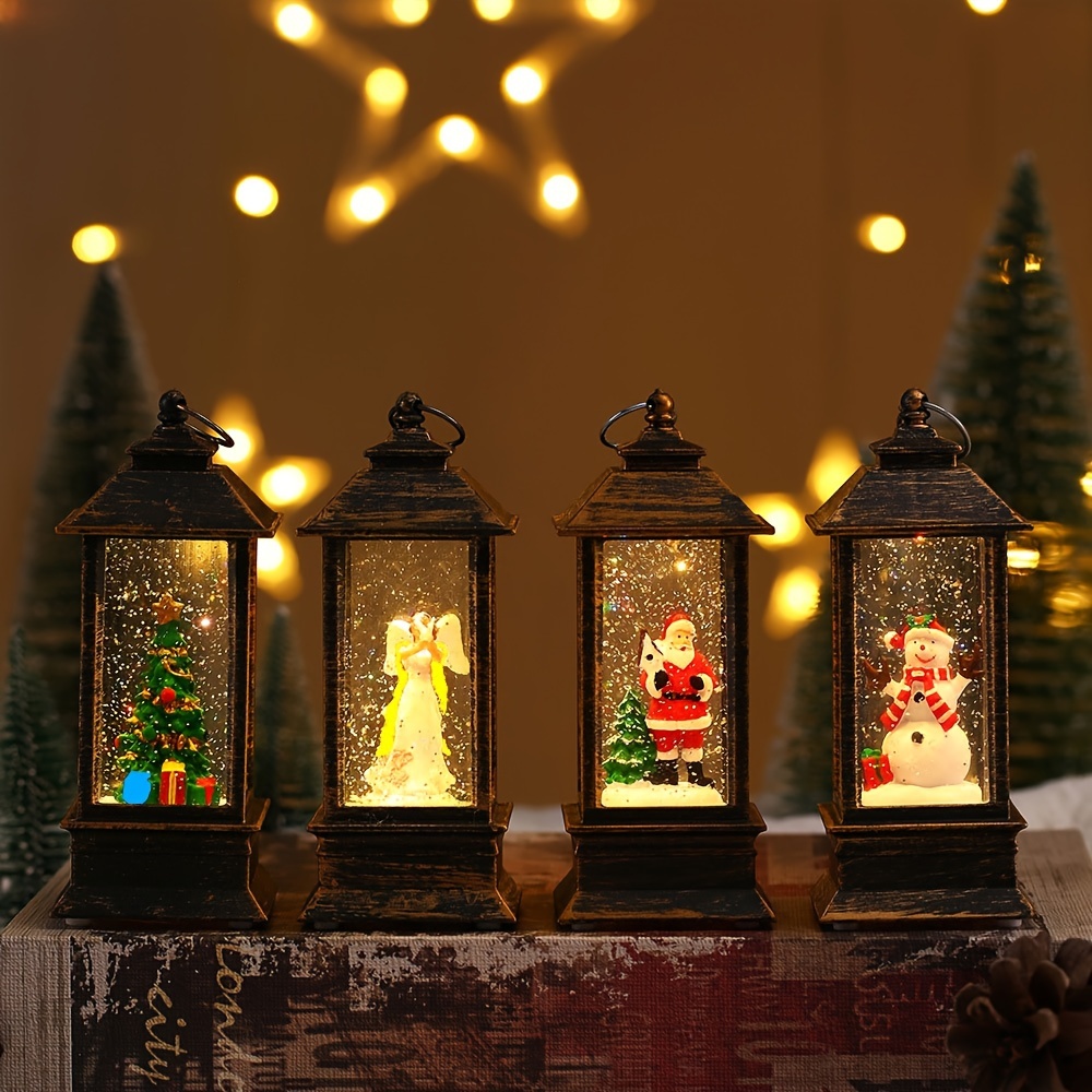 Grandi lampade ad olio di cherosene di vetro, lanterna lampade ad olio  vintage per uso interno camera decorativa, lampada uragano (A-02) Natale