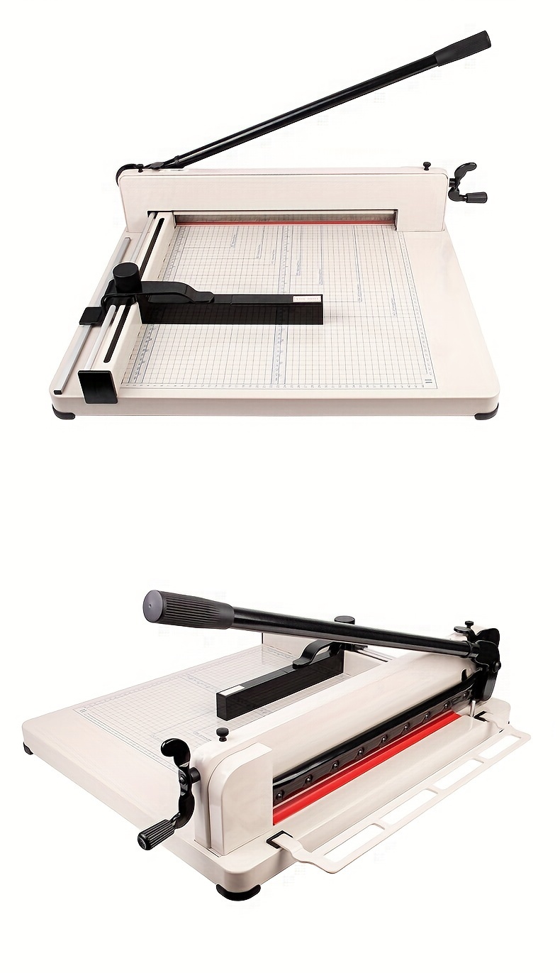 A3 Paper Cutter Guillotine, 17 Inch Paper Cutting Board, 400 Sheets  Capacity, Heavy Duty Metal Base, Dual Paper Guide Bars, Professional Paper  Cutter