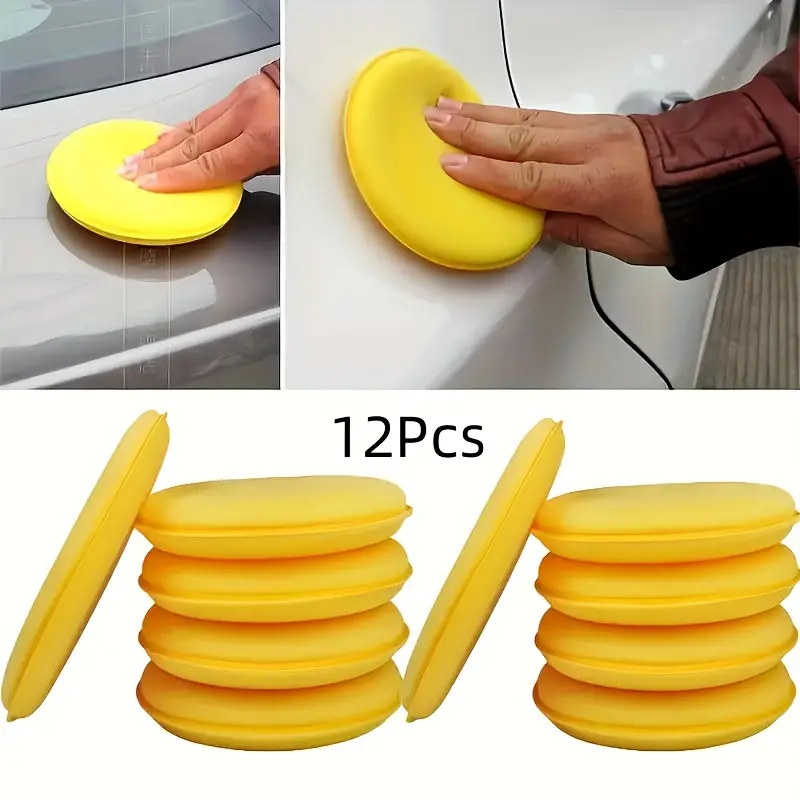 Car Round Waxing Polishing Sponge High Density Foam - Temu