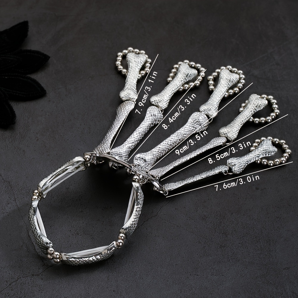 Punk Skull Hand Bone Bangle Bracelet