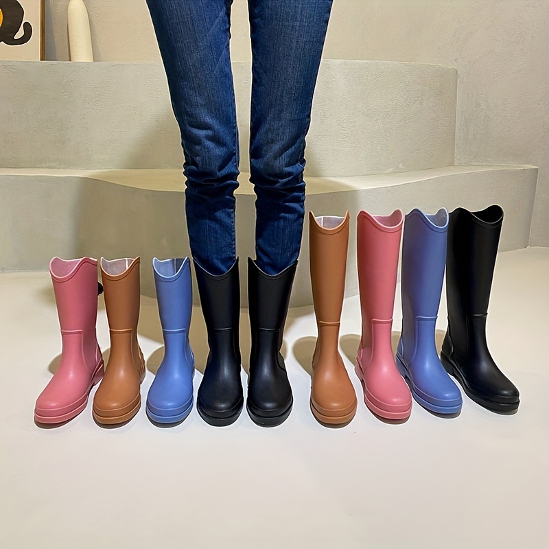 Plain Toe Boots, Women's Rain for Women Waterproof Boots,Temu