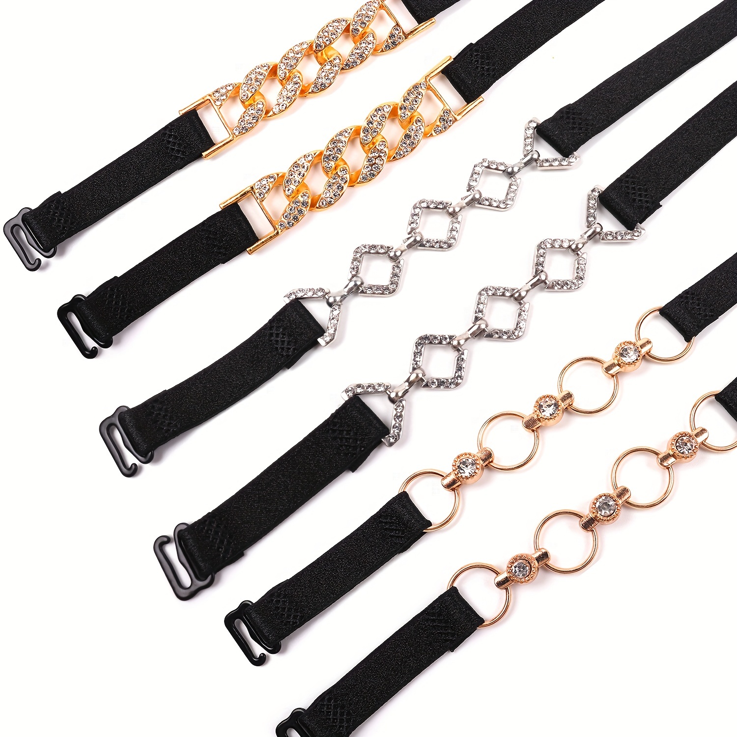 Chain Linked Shoulder Straps Invisible Adjustable Underwear - Temu