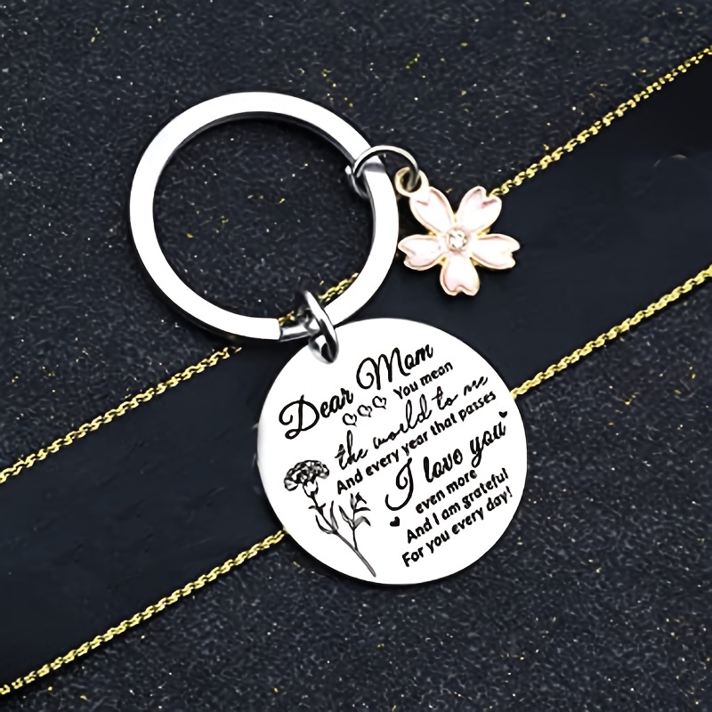 YEEQIN Mom Gifts from Daughter Son Mom Keychain for Birthday Appreciation Gifts for Mother Key Chains