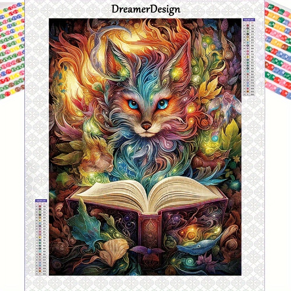 Diamond Painting Kit Fantasy Cat New Collection 2023 - Temu