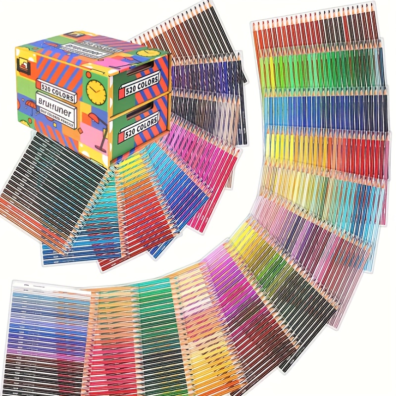 520本の色鉛筆、520色の鉛筆セット、描画スケッチシェーディング用の柔らかい芯の色鉛筆アート用品