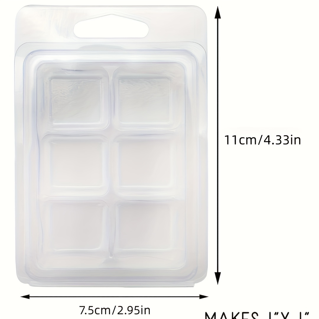 DGQ Wax Melting Molds  25 Packs Of Empty Clear Plastic Wax Melt Shell