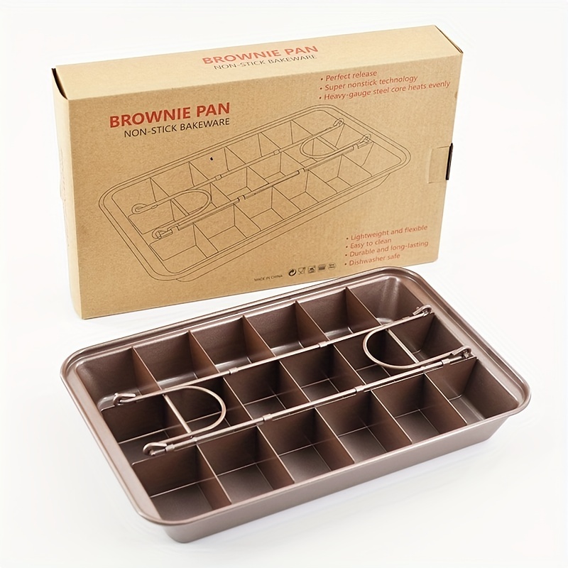 Non stick Stainless Steel Brownie Cake Pan With Dividers - Temu