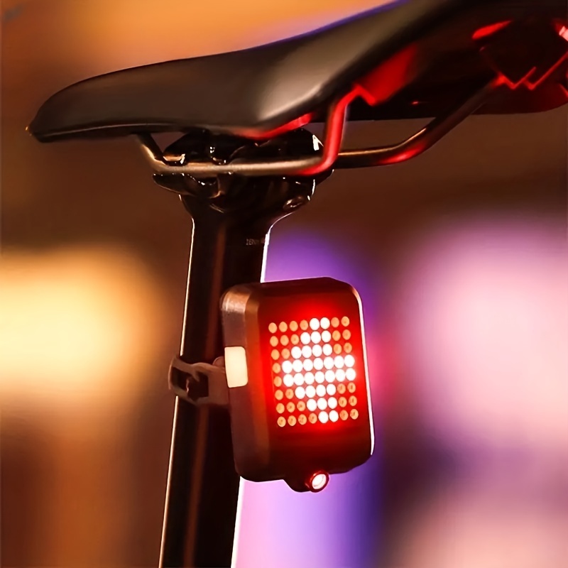 1 Juego Luz Trasera Bicicleta Recargable Usb Sensor Freno - Temu Chile