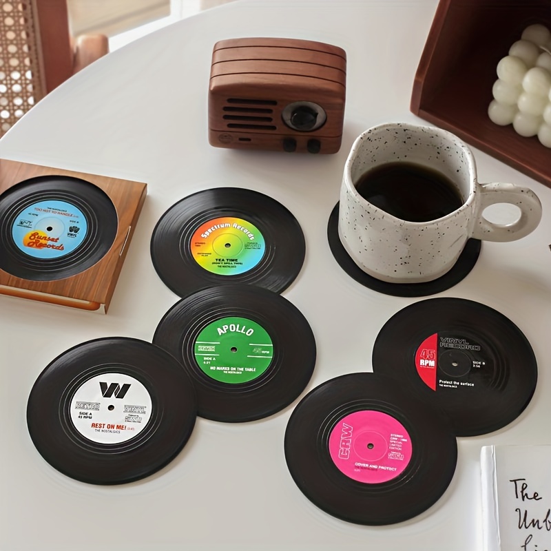 Retro Music Lover Vinyl Record Coasters – Music Box Mercantile